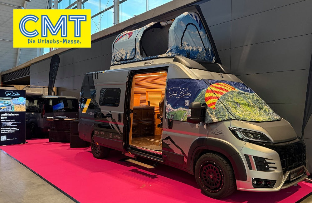 Pneumatisches Aufstelldach von Stuff Bubble und SCA – Weltpremiere auf der CMT 2026