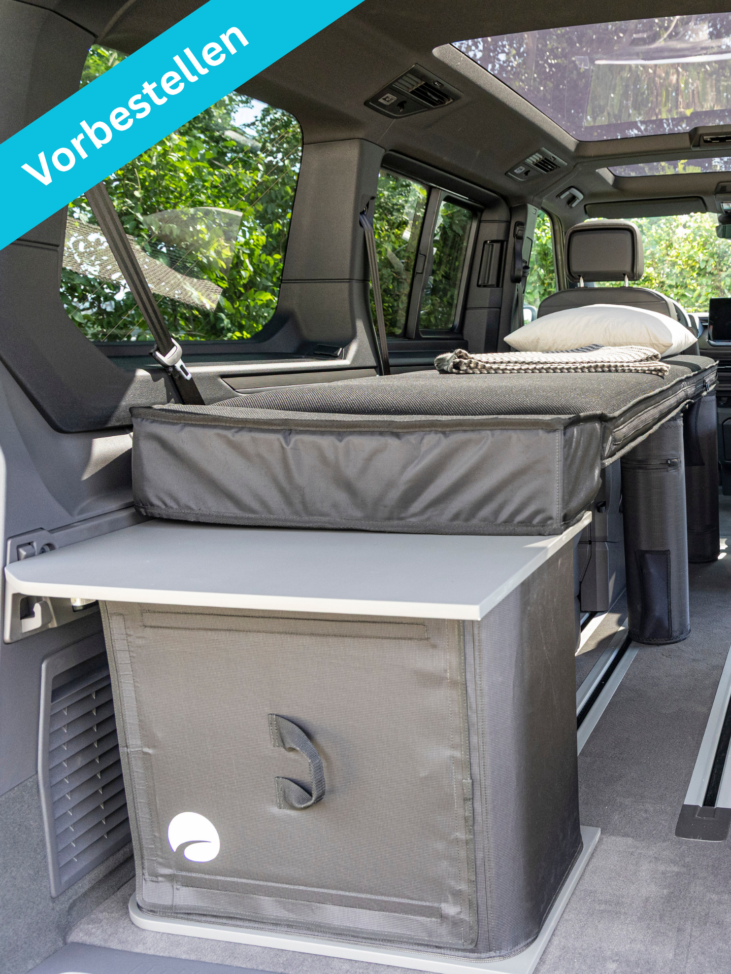 Vorbestell-Set: Aufblasbare Küche & Bett für VW California Beach / Multivan