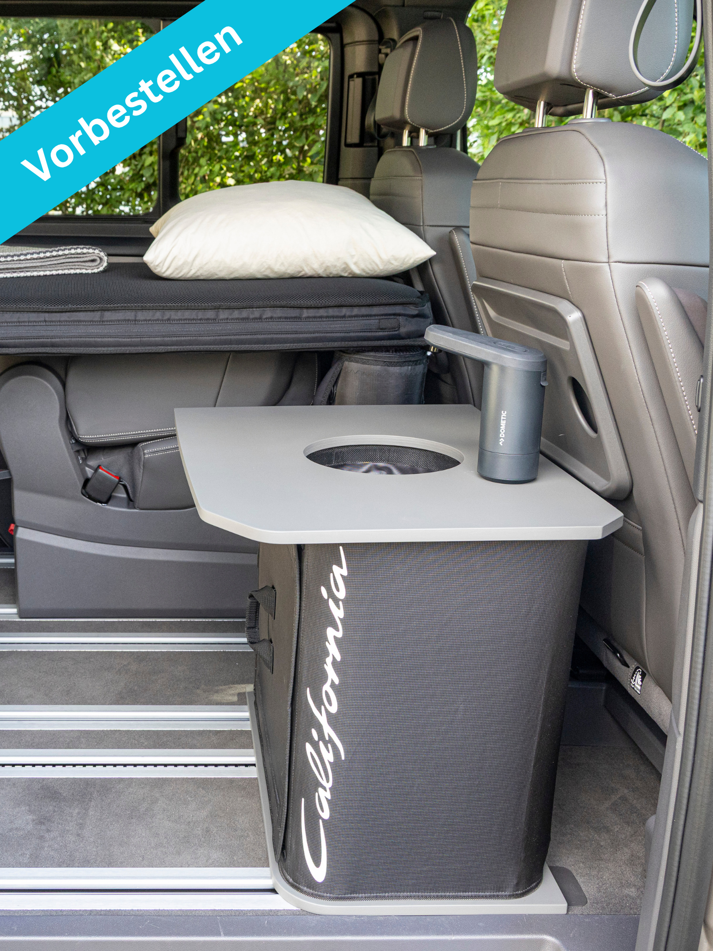 Vorbestell-Set: Aufblasbare Küche & Bett für VW California Beach / Multivan